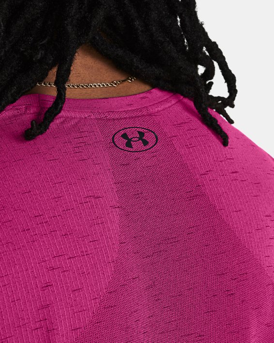 Męska koszulka z krótkimi rękawami UA Vanish Seamless, Pink, pdpMainDesktop image number 3